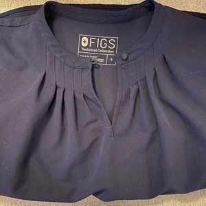 Figs navy maternity scrub top